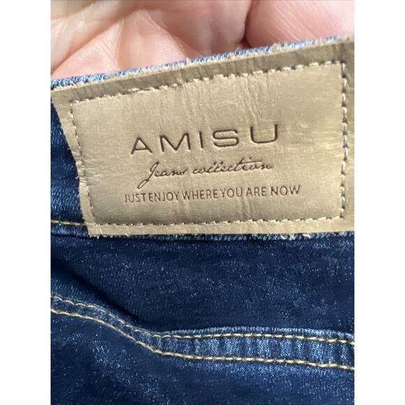 Amisu Flared Leg Dark Wash Women Jeans Size 14 Excellent Condition Like New - Picture 9 of 11